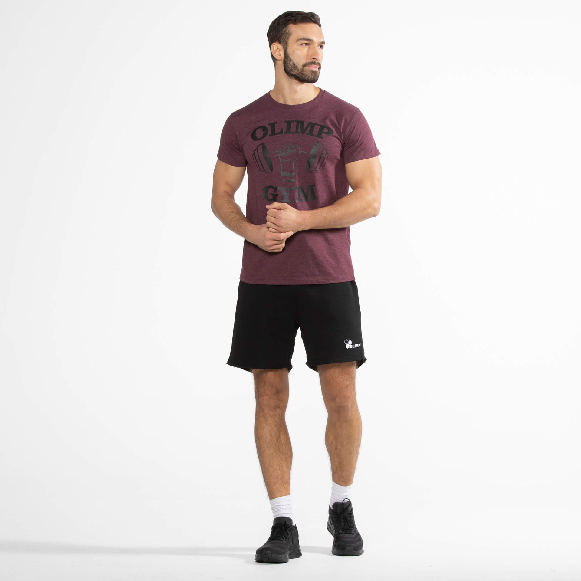 MEN T-SHIRT OLIMP GYM BURGUNDY S
