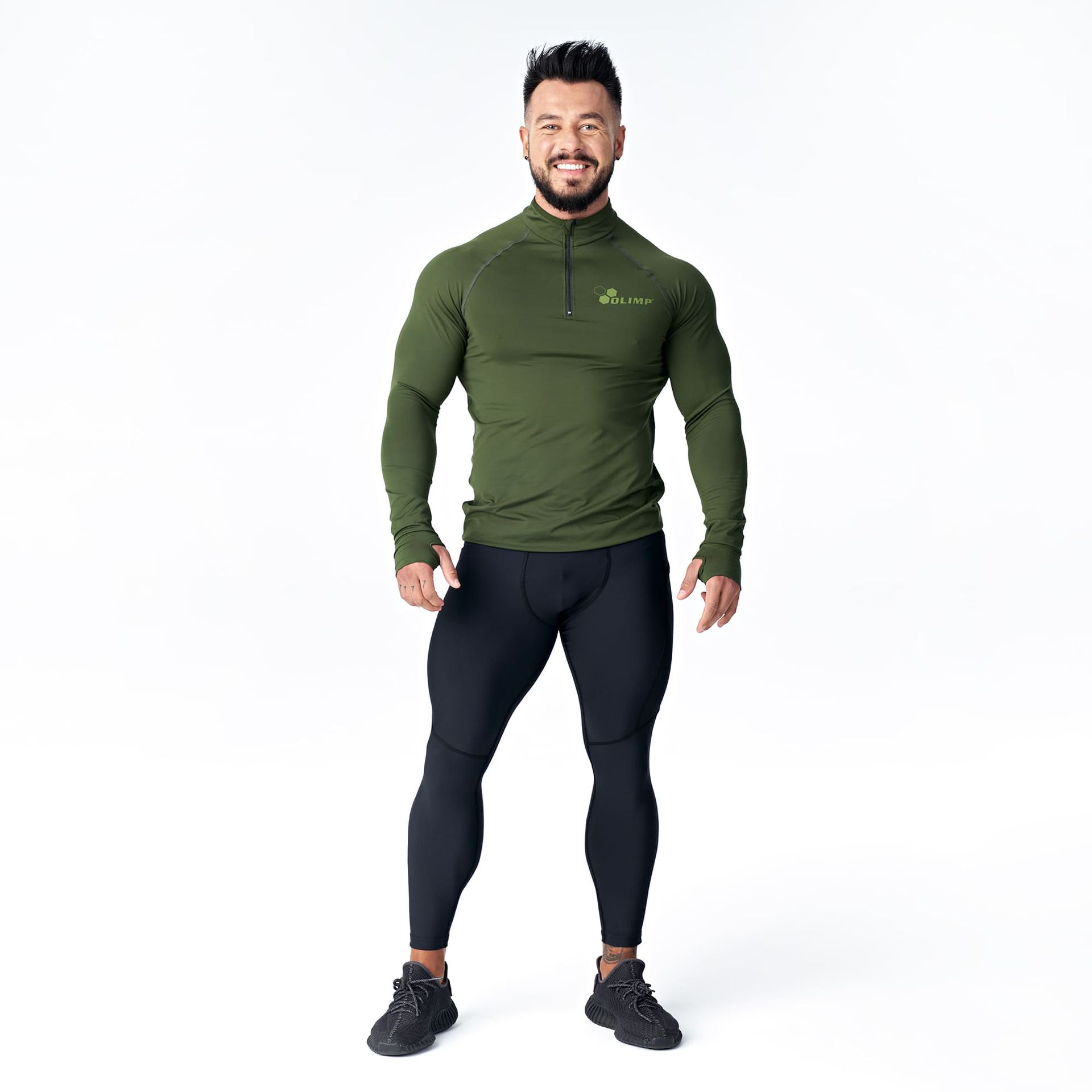 Męska koszulka techniczna Olimp – Men Functional Zip Longsleeve-S