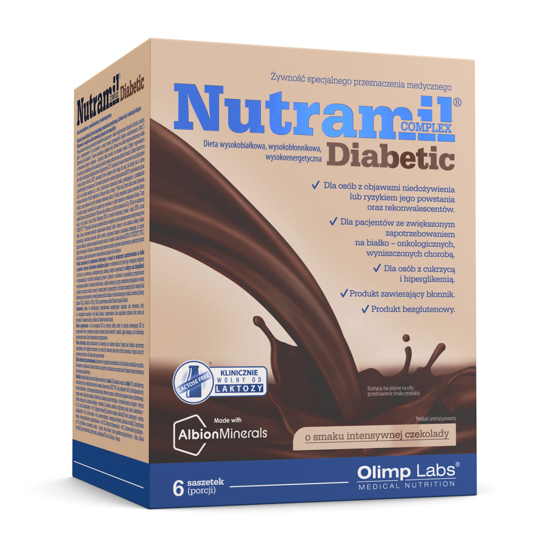 Olimp Nutramil Complex Diabetic - 6 saszetek Czekolada-Chocolate