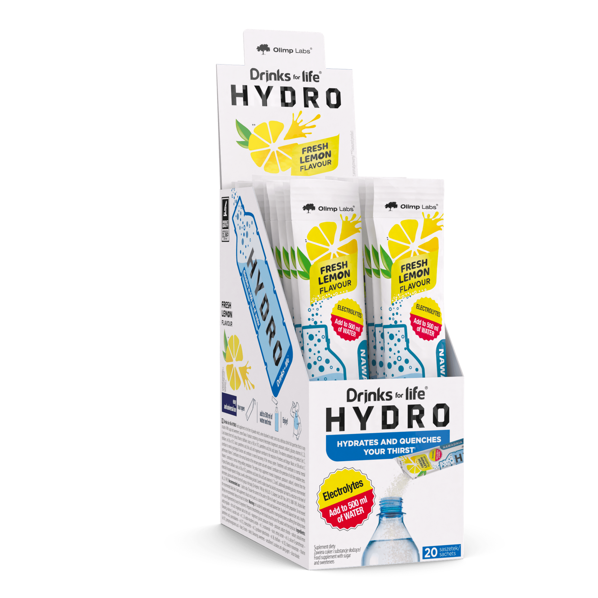 Olimp Drinks for life® HYDRO - 20 x 5,3 g Cytryna