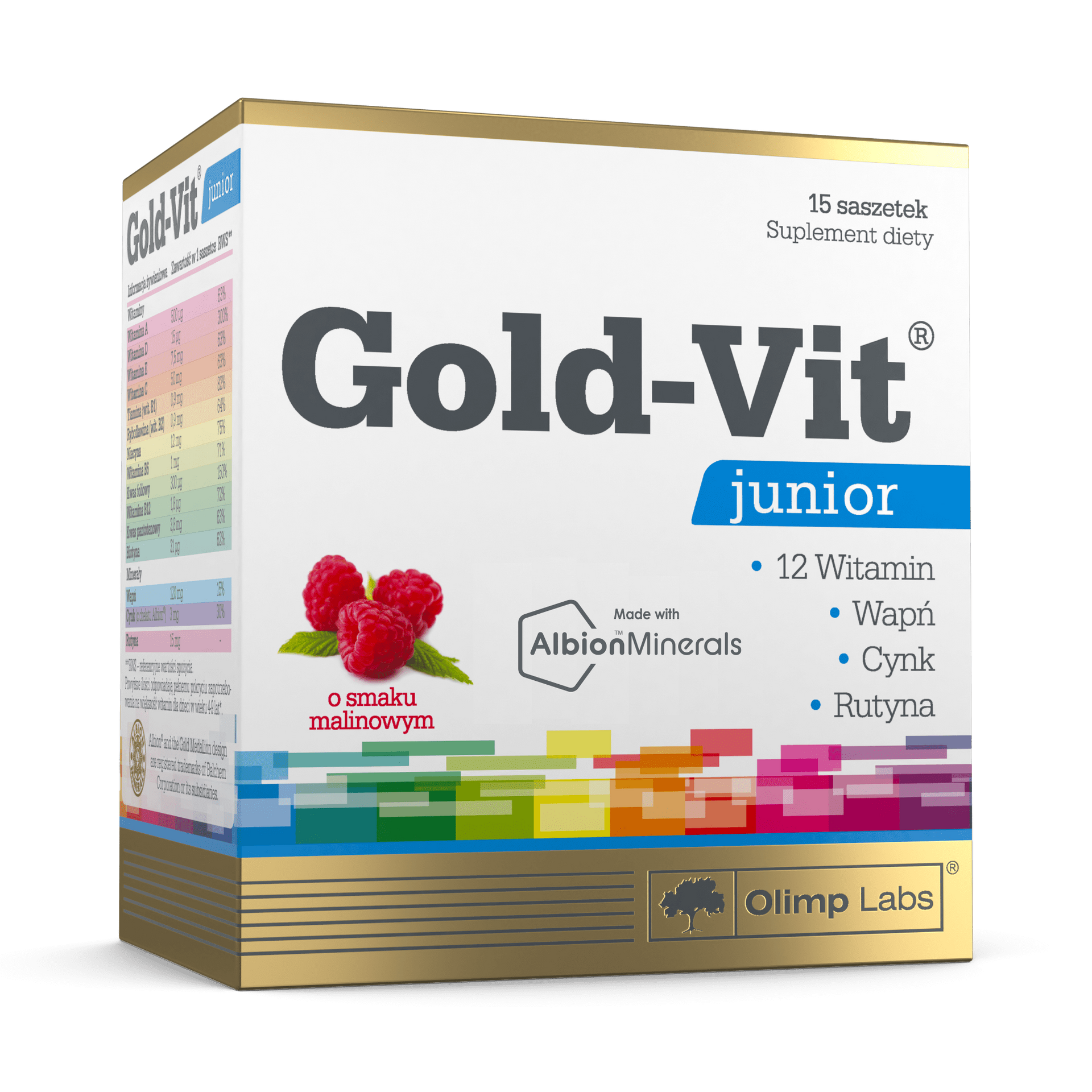 Zdjęcia - Witaminy i składniki mineralne Olimp Gold-Vit® Junior - 15 Saszetek - Malina 