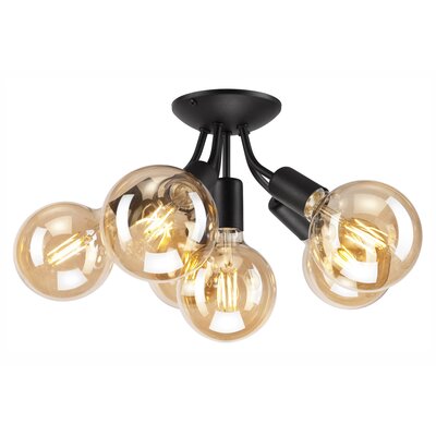 Lampa sufitowa oprawa Go, 6-punktowa, czarna