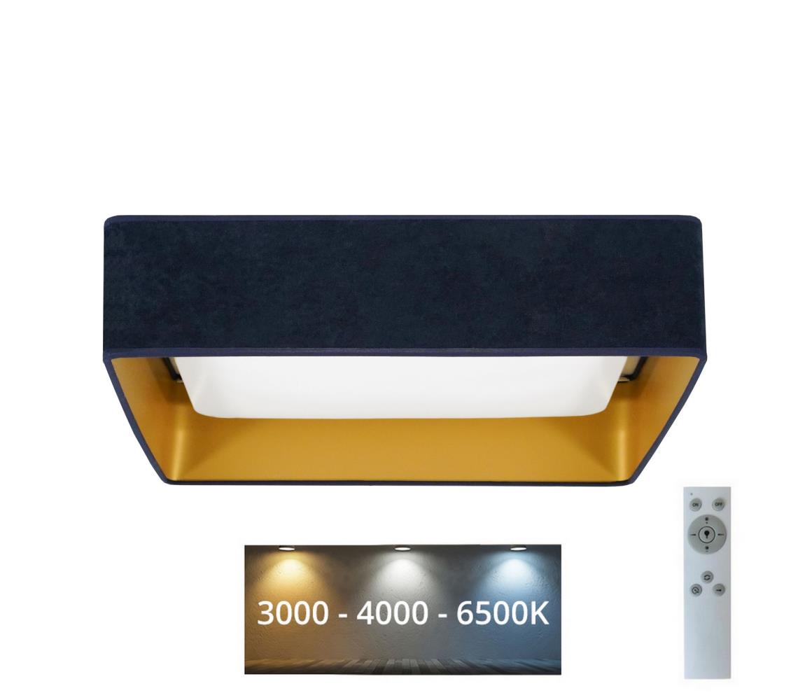 Brilagi - Ściemnialne światło LED VELVET SQUARE LED/24W/230V + +pilot ciemno niebieski