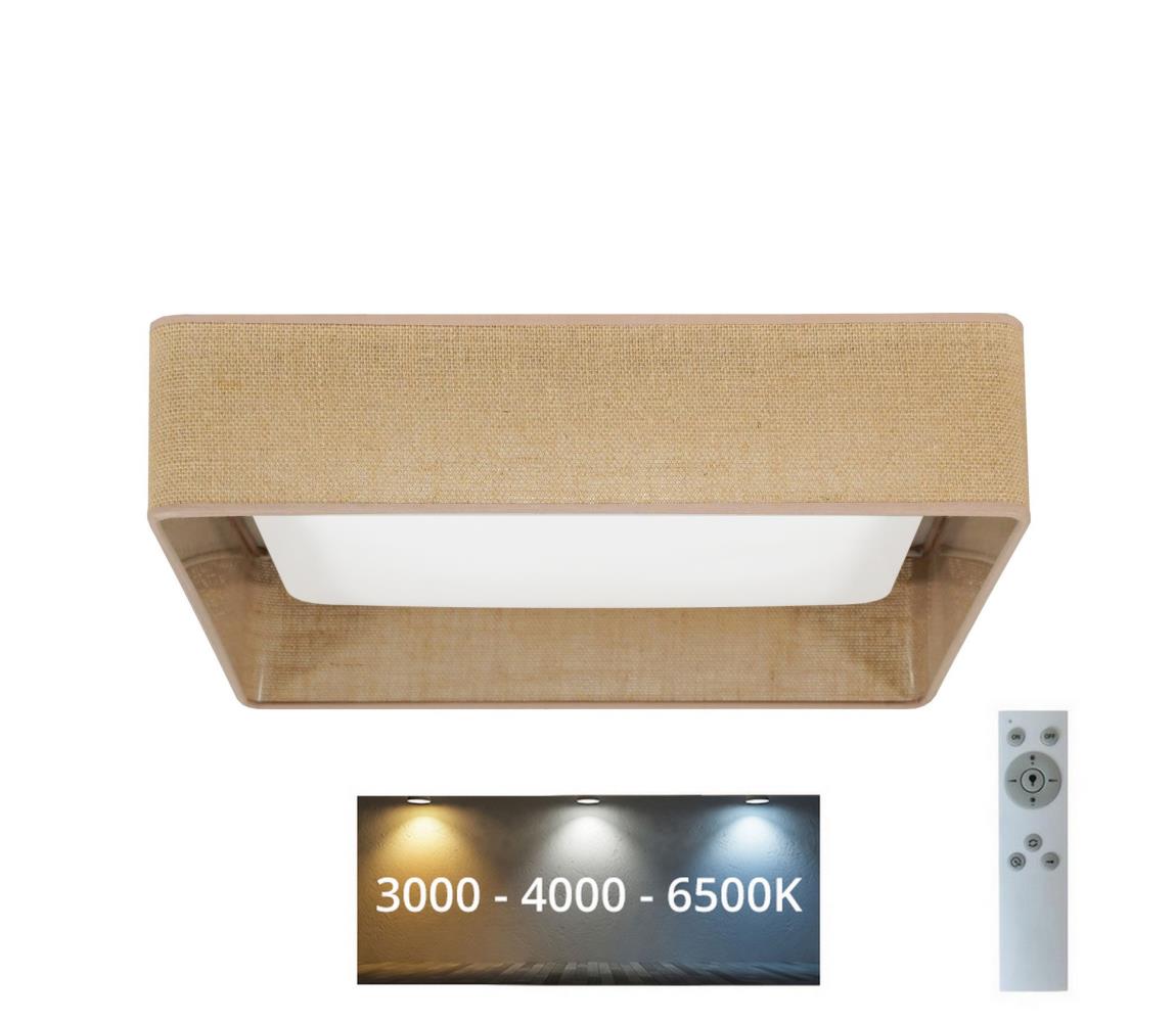 Brilagi - Ściemnialne światło LED VELVET SQUARE LED/24W/230V + +pilot brązowe