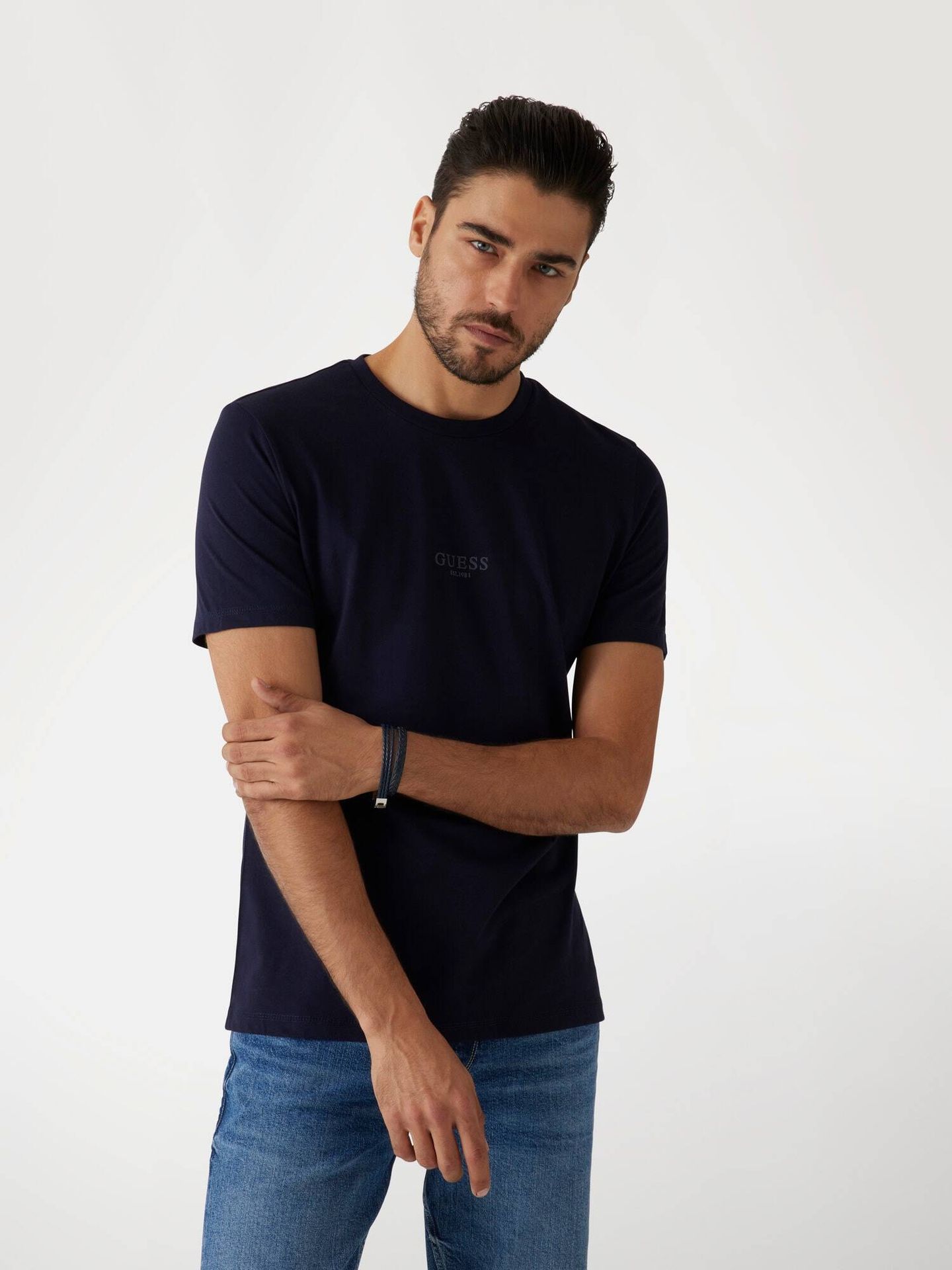 GUESS T-shirt AIDY CN SS Slim Fit