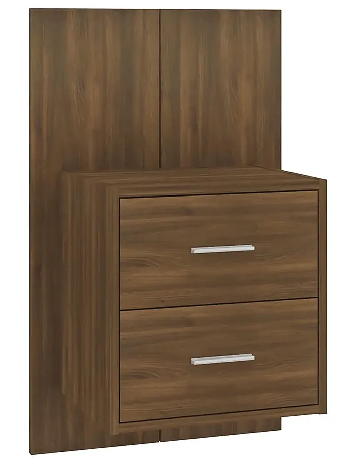 Wisząca szafka nocna z szufladami brązowy dąb A4-S58