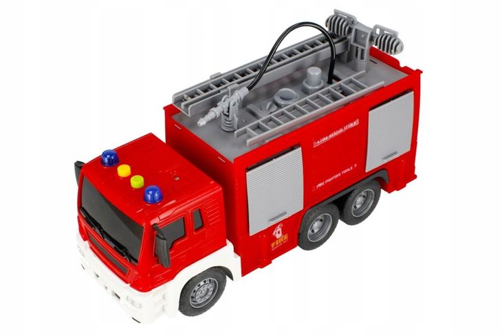 Autko Straż pożarna Wóz strażacki pojazd leje wodą światło dźwięki JS110