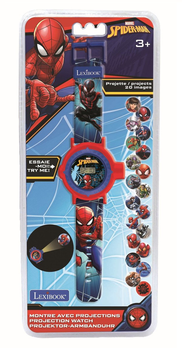 Lexibook, Zegarek Projektor Spider-Man Z 20 Obrazami Do Wyświetlenia Dmw050Sp