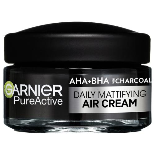 Garnier Pure Active AHA + BHA Charcoal Daily Mattifying Air Cream krem do twarzy na dzień 50 ml unisex