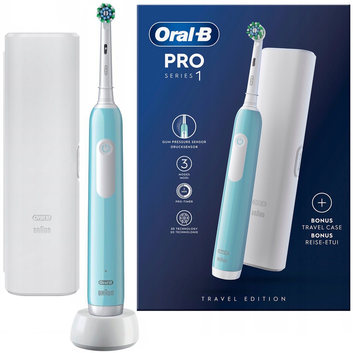 Szczoteczka Oral-B Pro 1 Niebieska + Etui