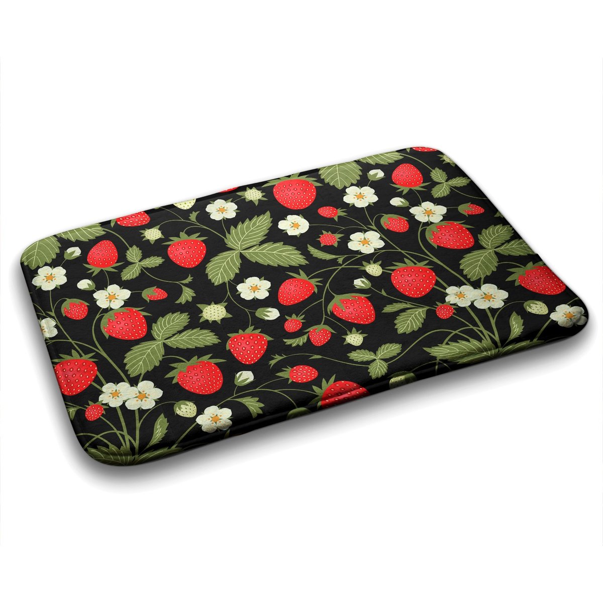 Dywanik z Modnym Wzorem do Łazienki 75x45 cm - Truskawki