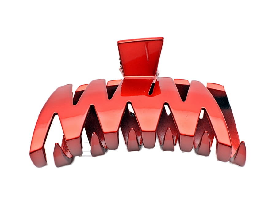 Klamra francuska do włosów czerwona 4,5x9 cm