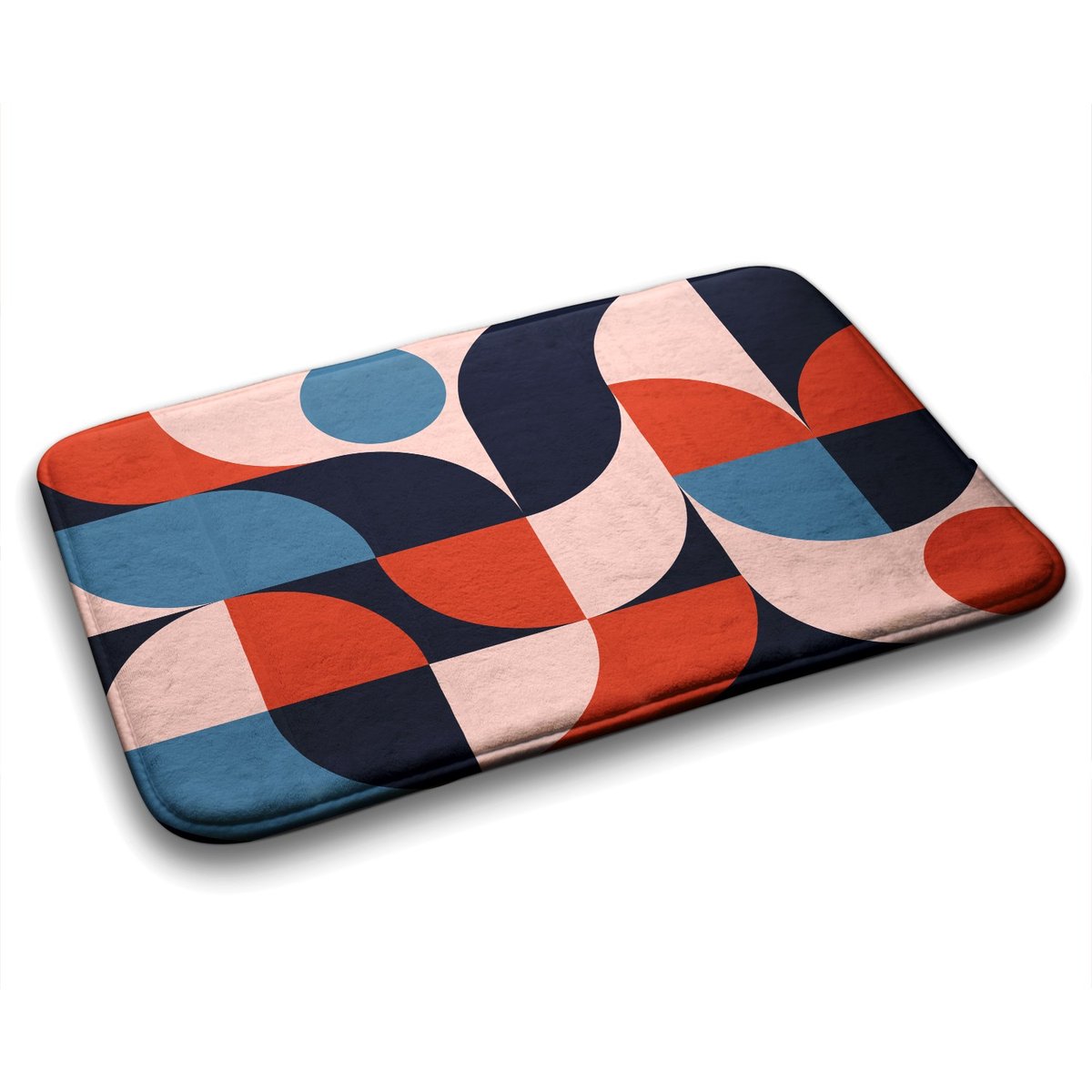 Dywanik z Modnym Wzorem do Łazienki 75x45 cm - Geometryczny wzór