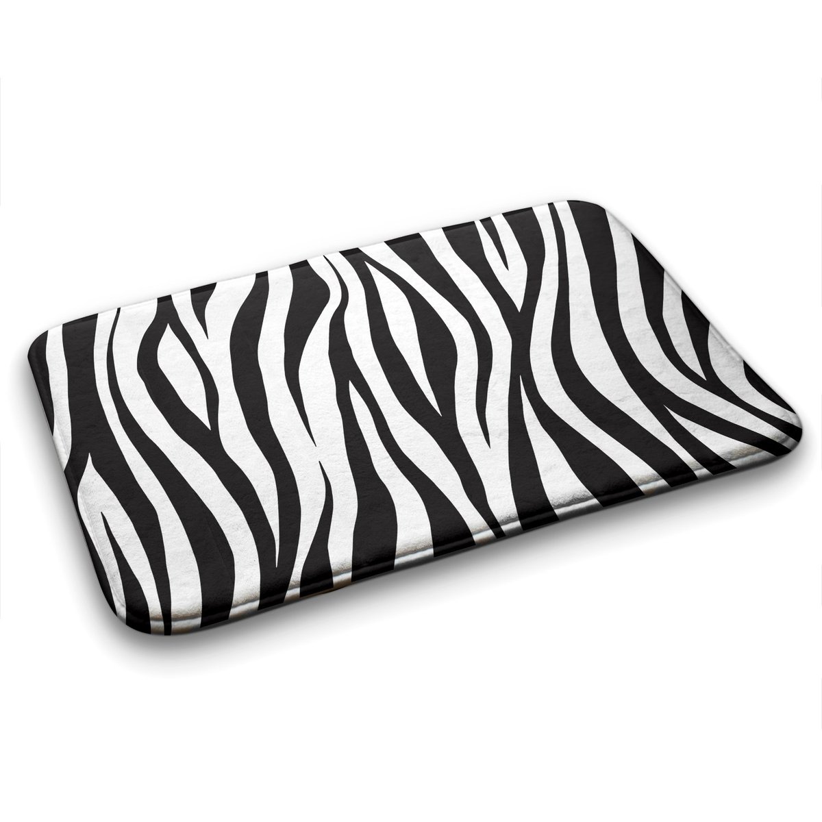 Dywanik z Modnym Wzorem do Łazienki 75x45 cm - Zebra Paski