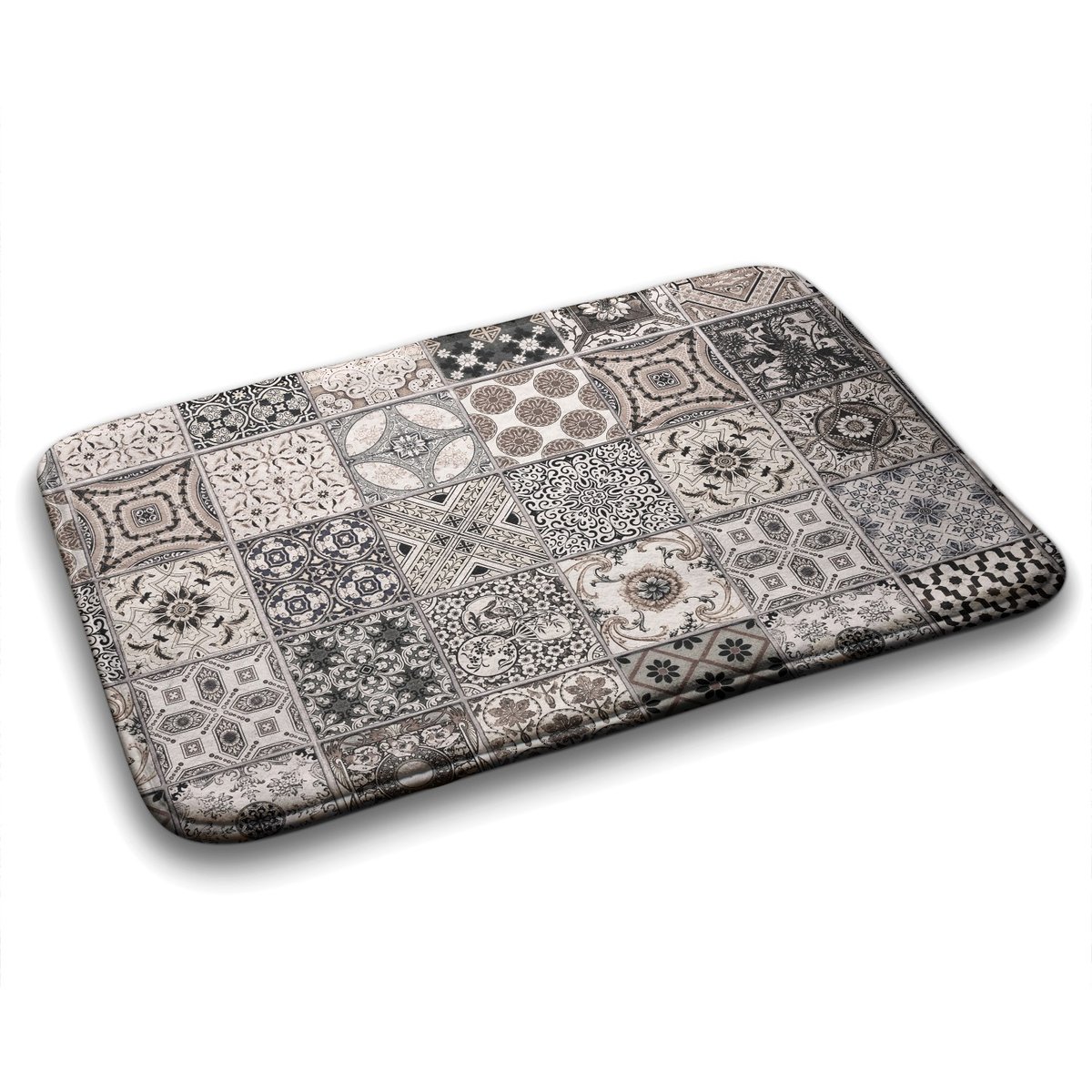 Dywanik z Modnym Wzorem do Łazienki 75x45 cm - Wzory Geometryczne