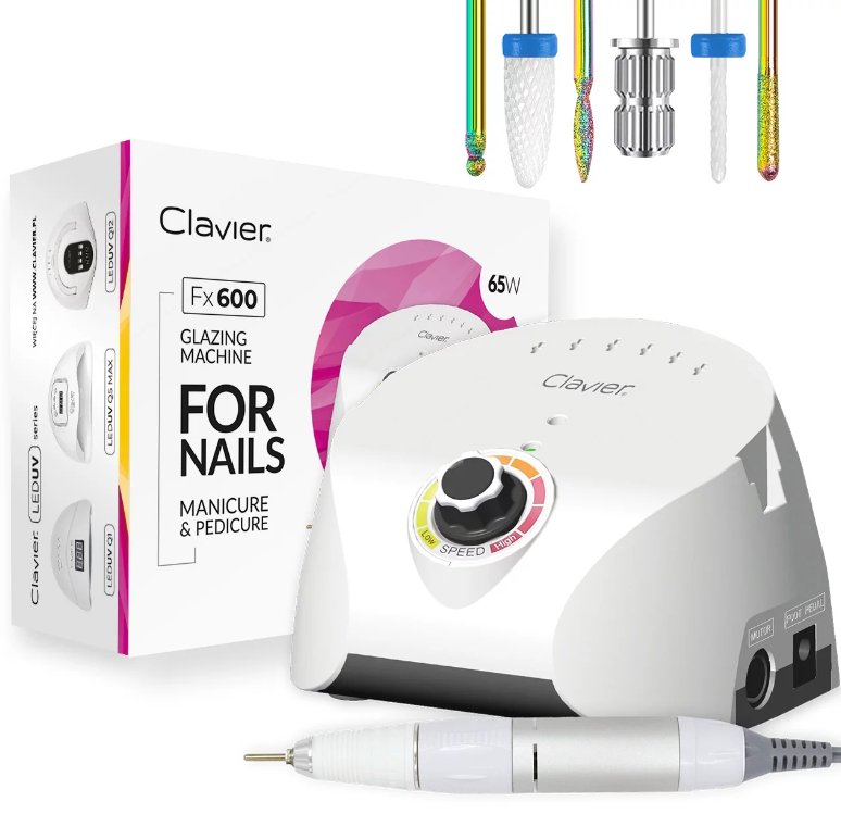 Clavier, Frezarka do manicure FX 600 65W 35000 obr., biała