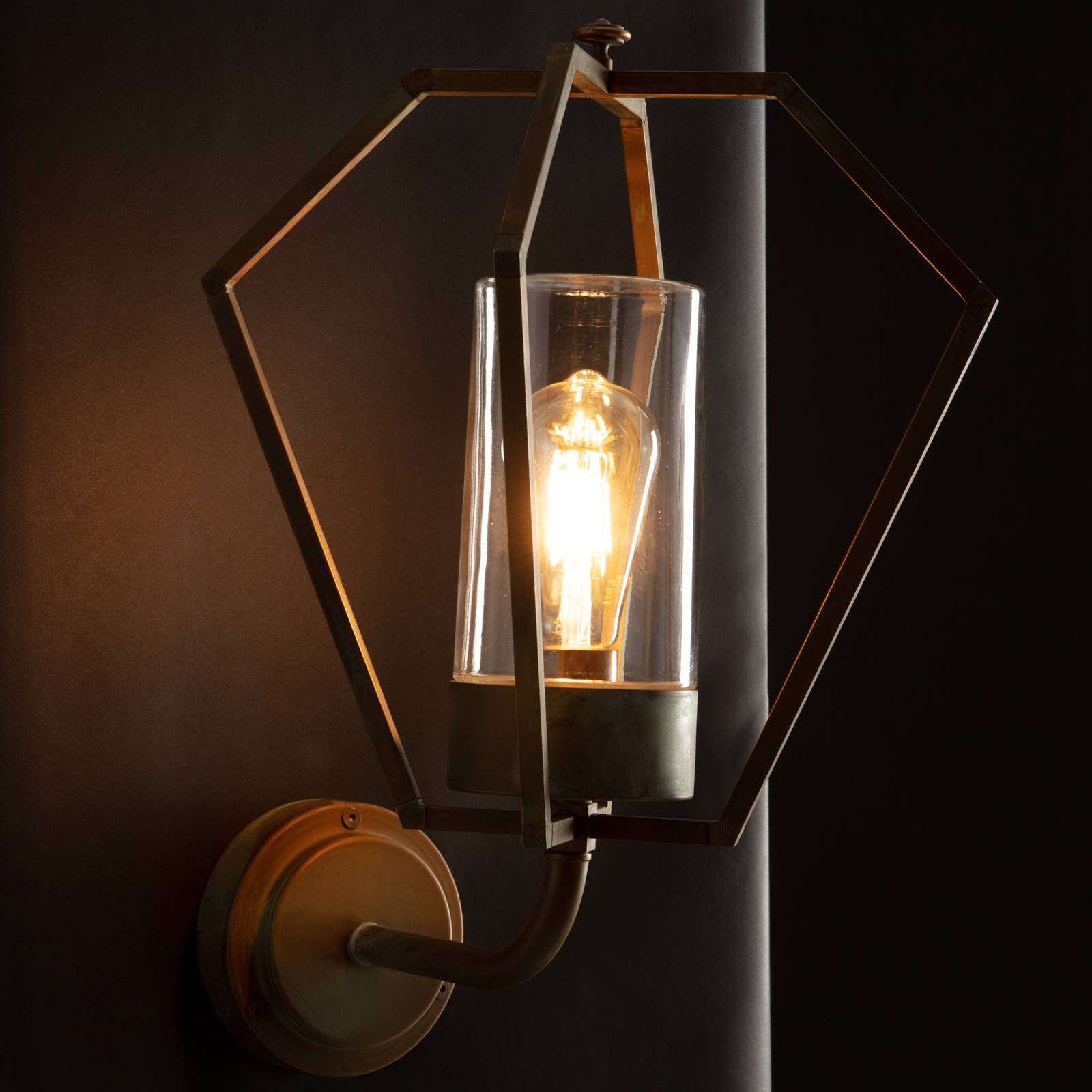 Moretti Luce Kinkiet zewnętrzny Gemstone 3450 mosiądz antyczny