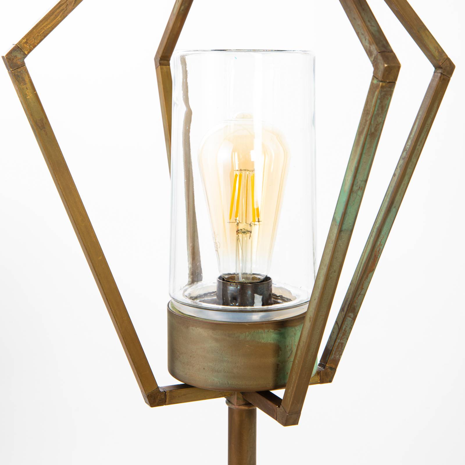 Moretti Luce Słupek oświetleniowy 3456 mosiądz antyczny/przezroczysty 88cm