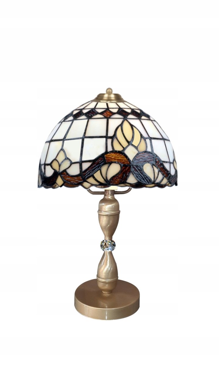 lampa biurkowa do gabinetu witraż tiffany rawen 75