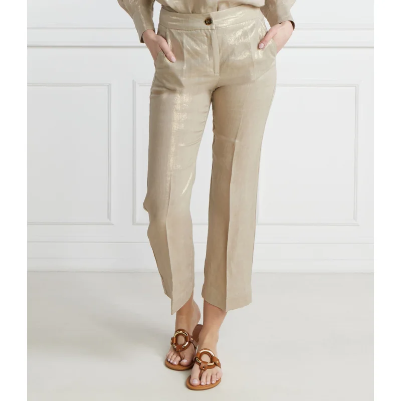 Marella SPORT Lniane spodnie TURBIGO | Regular Fit