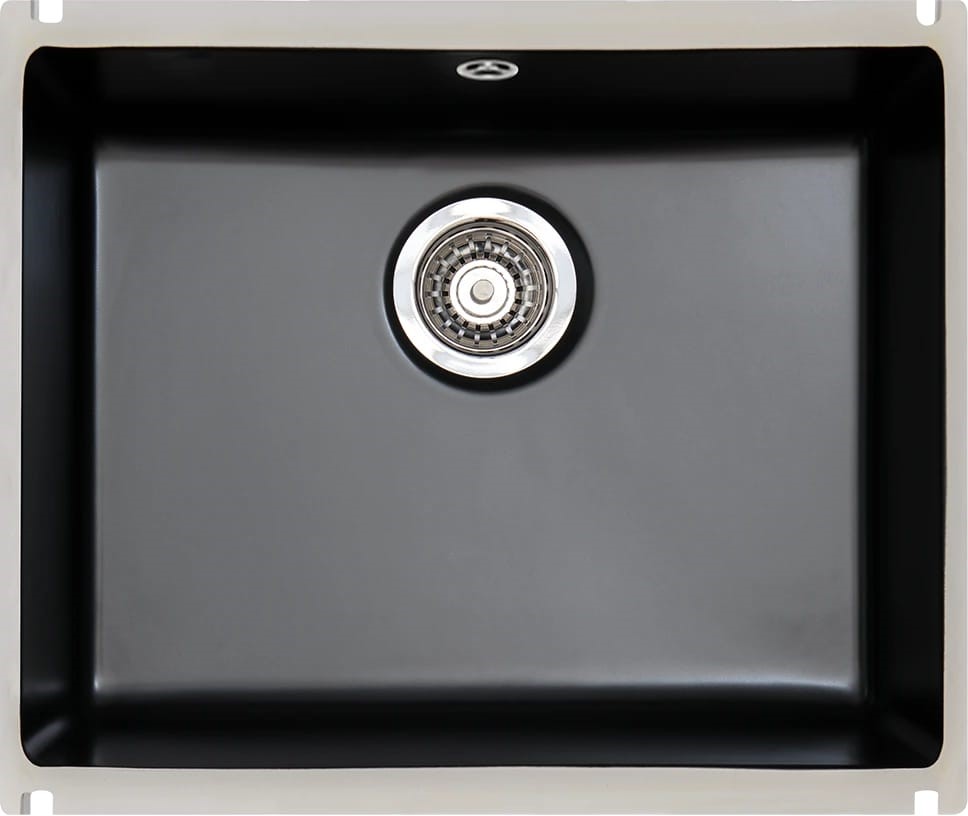 Zlew ceramiczny SONRA LAGOS 500-U BLACK (70 czarny mat)