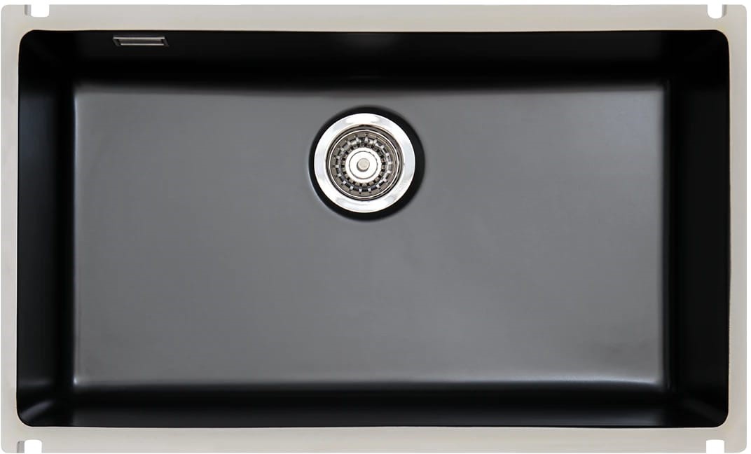 Zlewozmywak ceramiczny SONRA LAGOS 700-U BLACK (70 czarny mat)