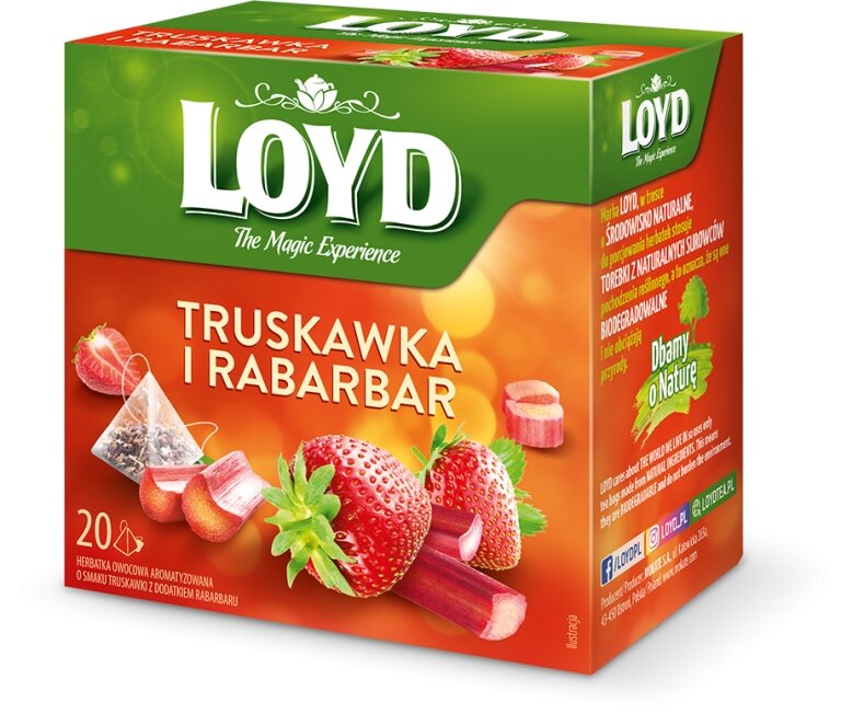 Loyd Tea Herbata Truskawka i Rabarbar 20x2g