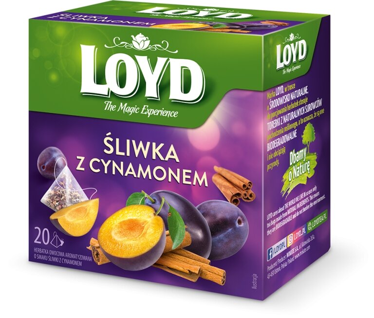 Loyd Tea Herbata Śliwka i Cynamon 20x2g