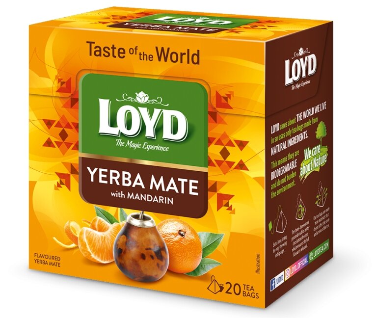 Loyd YERBA MATE O SMAKU MANDARYNKI 20 TOREBEK PIRAMIDKI) zakupy dla domu i biura! 12390217