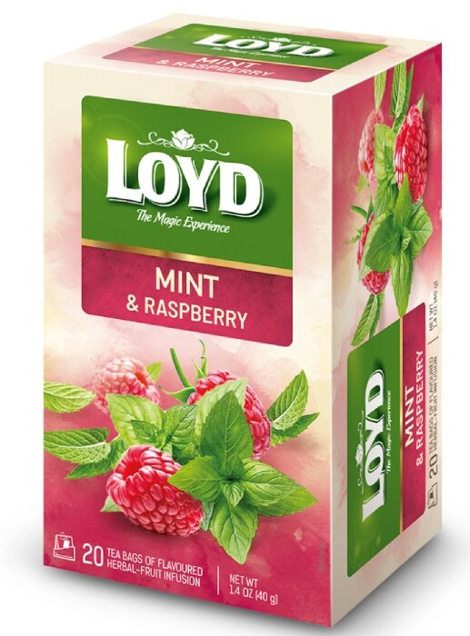 Herbatka LOYD  Mięta o smaku maliny  20 torebek