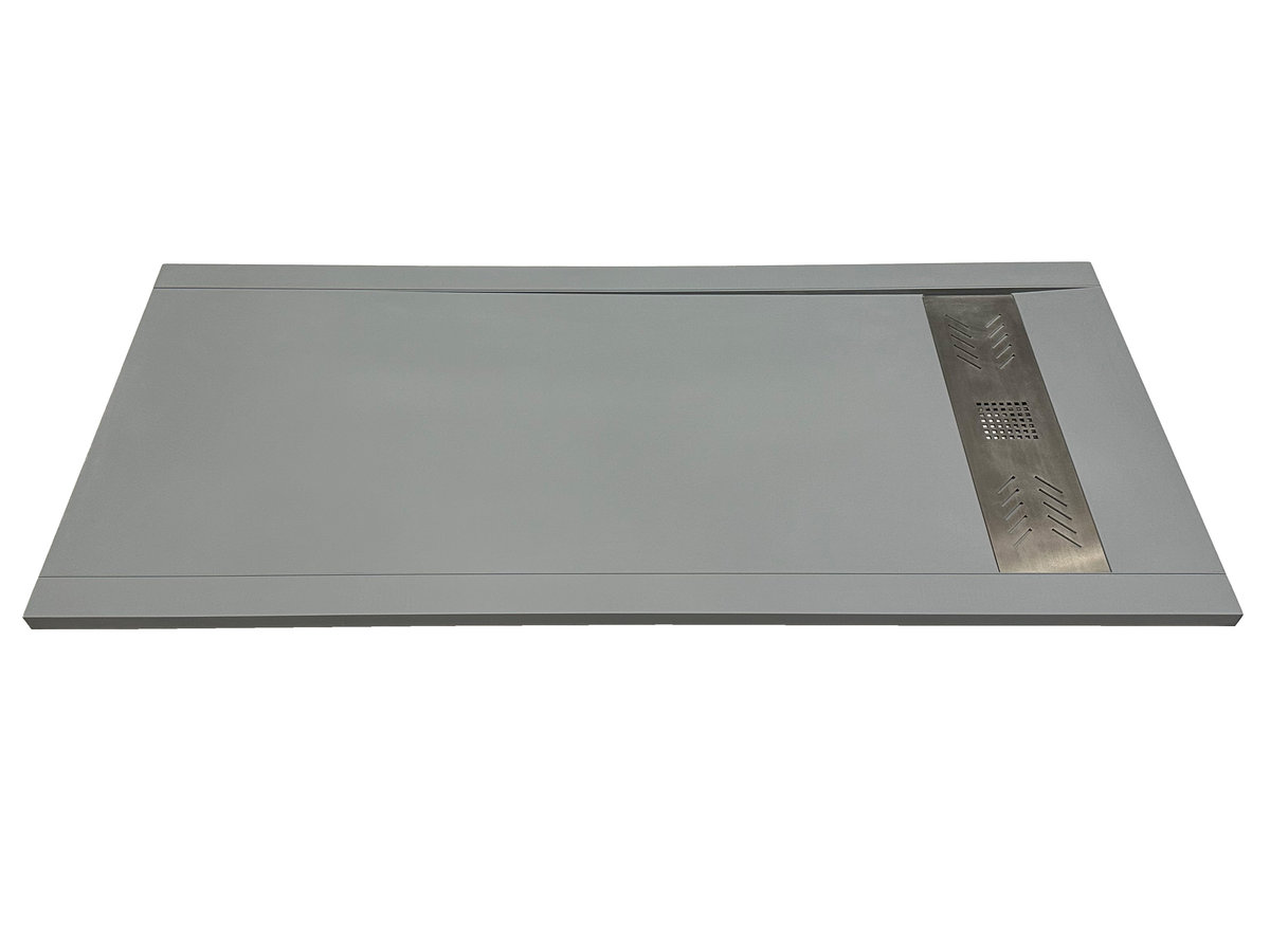 Brodzik Prysznicowy Prostokątny, Antypoślizgowy, Szary, 180 X 80 Cm, Polski Producent / Idealstones