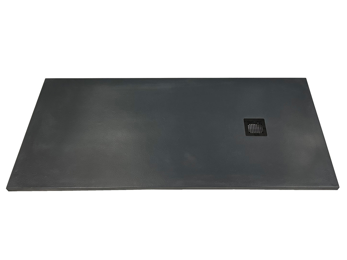 Brodzik Prysznicowy Prostokątny, Antypoślizgowy, Czarny, 180 X 80 Cm, Polski Producent / Idealstones