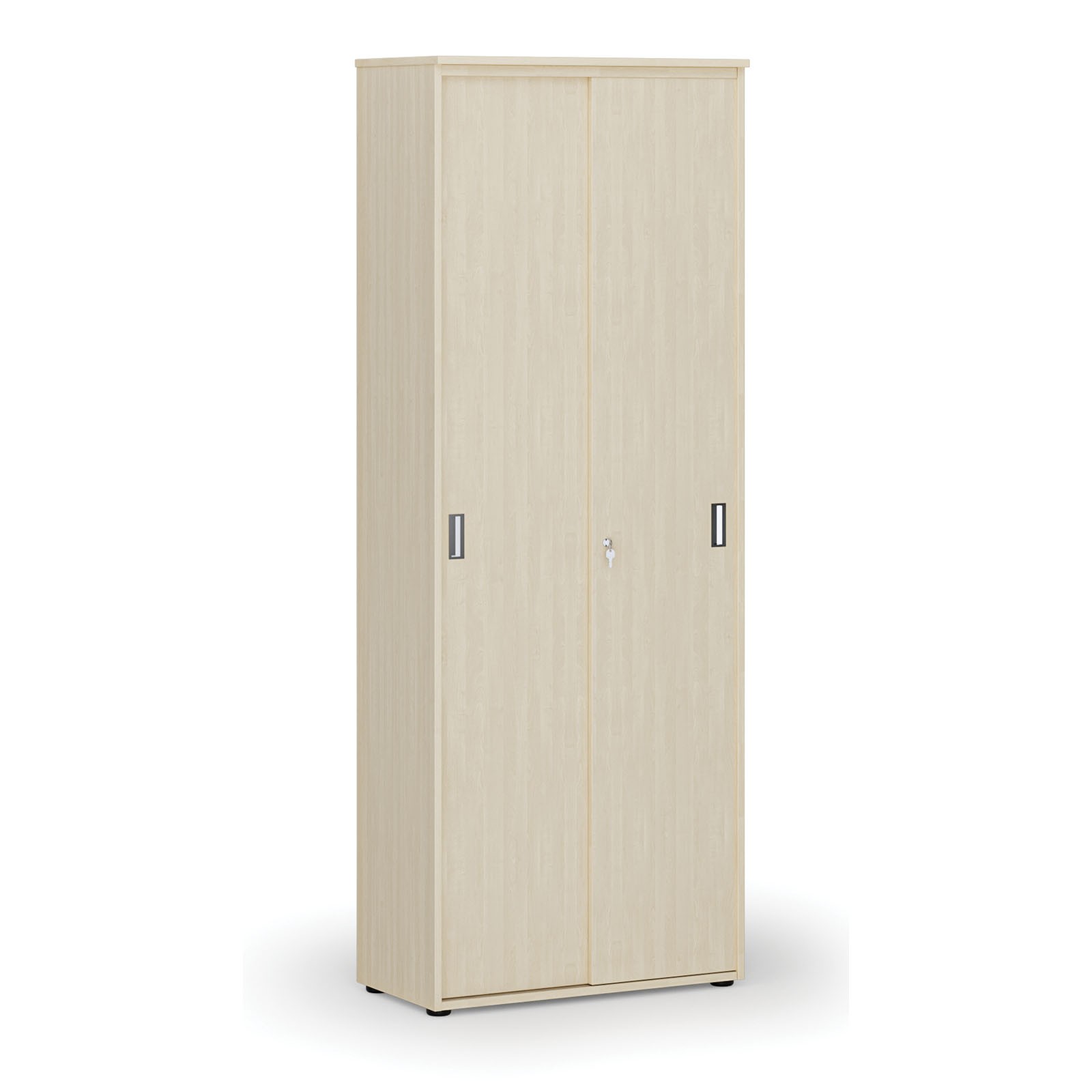Szafa biurowa z drzwiami przesuwnymi PRIMO WOOD, 2128 x 800 x 420 mm, brzoza