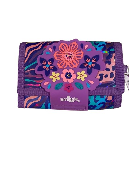 Smiggle -  portfel kwiaty fiolet