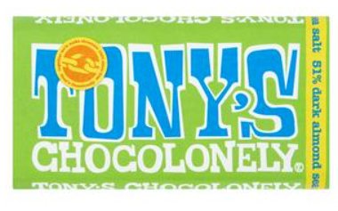 Tony`s Chocolonely Ciemna Czekolada Migdałowa Sól Morska 51% 180g