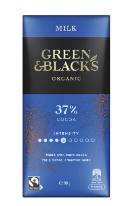 Green & Black organic 37 cocoa chocolate 90g