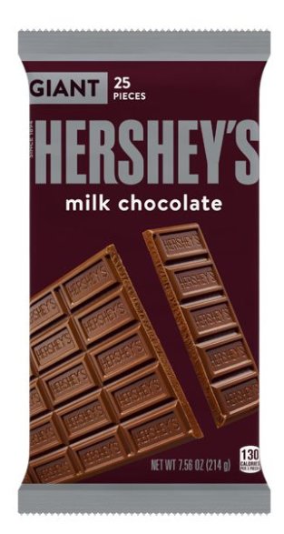 Giant- Hershey`s milk chocolate Gigantyczny Batonik Z Mlecznej Czekolady214g