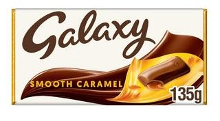 Galaxy Smooth Caramel & Milk Chocolate Block Bar Vegetarian 135g