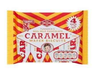 Tunnocks Caramel Wafer x4   120g