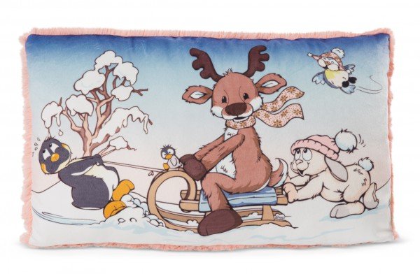 NICI GREEN Poduszka Winter Friends renifer Jonte i przyjaciele prostokątna 45x25