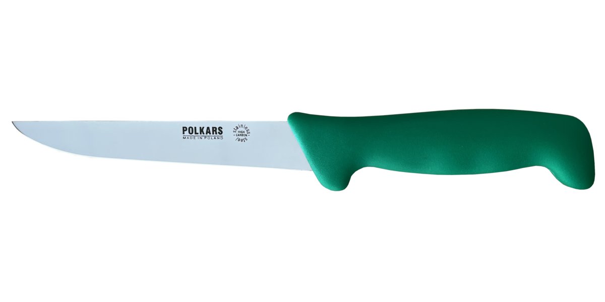Polkars nóż masarski nr 14 zielony (15 cm)