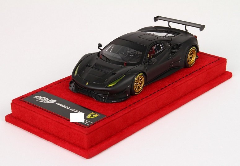 Bbr Ferrari 488 Gte Matt Black And Gold 1:43 Bbrc179Mb