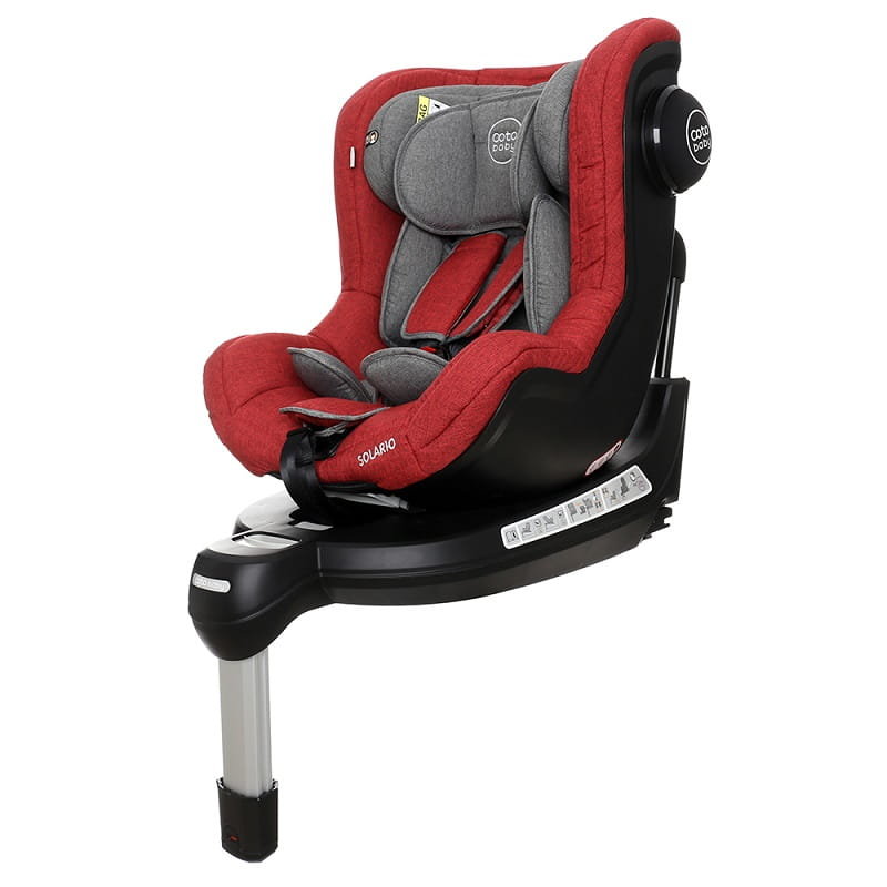 Coto Baby Fotelik  Solario obrotowy 360° Melange Red 0-18KG Black Edition