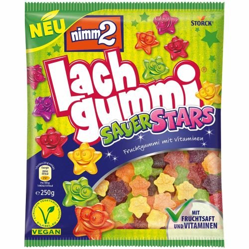 Nimm2 Lach Gummi Sauer Stars Vegetarian 250g