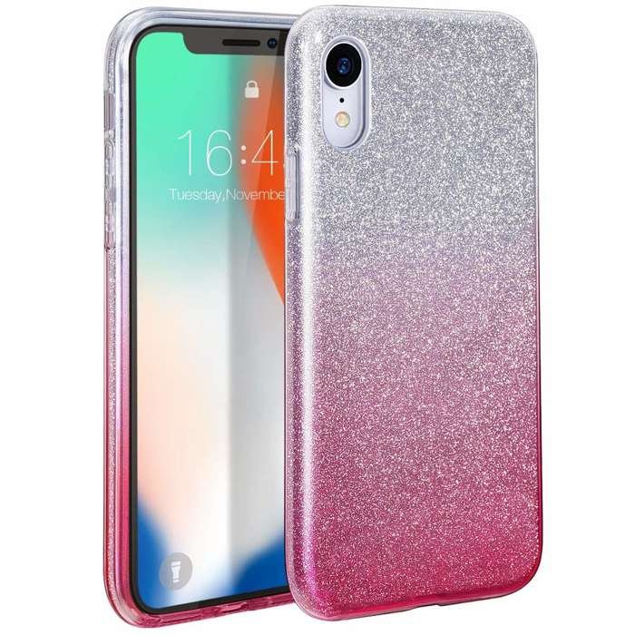 Фото - Інше для мобільних Xiaomi Etui  12 LITE Brokat Glitter srebrno-różowe 