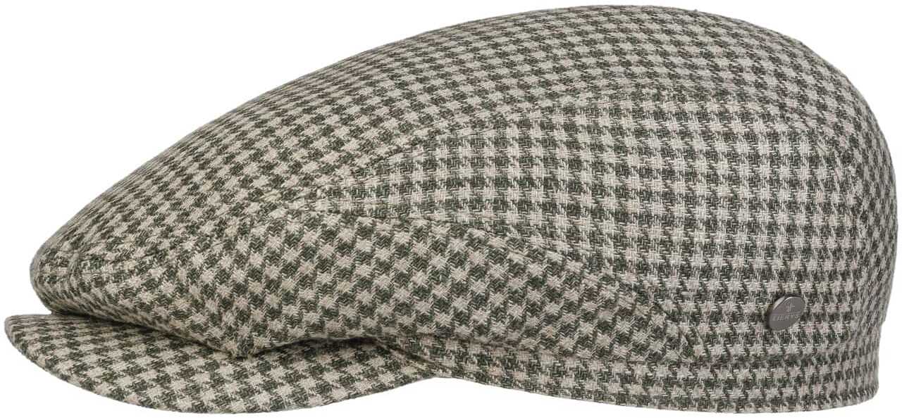 Kaszkiet Reynoldsville Houndstooth by Lierys, beżowo-zielony, XL (60-61 cm)