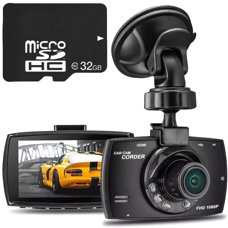 WIDEOREJESTRATOR REJESTRATOR JAZDY KAMERA KAMERKA SAMOCHODOWA FHD SD 32 GB
