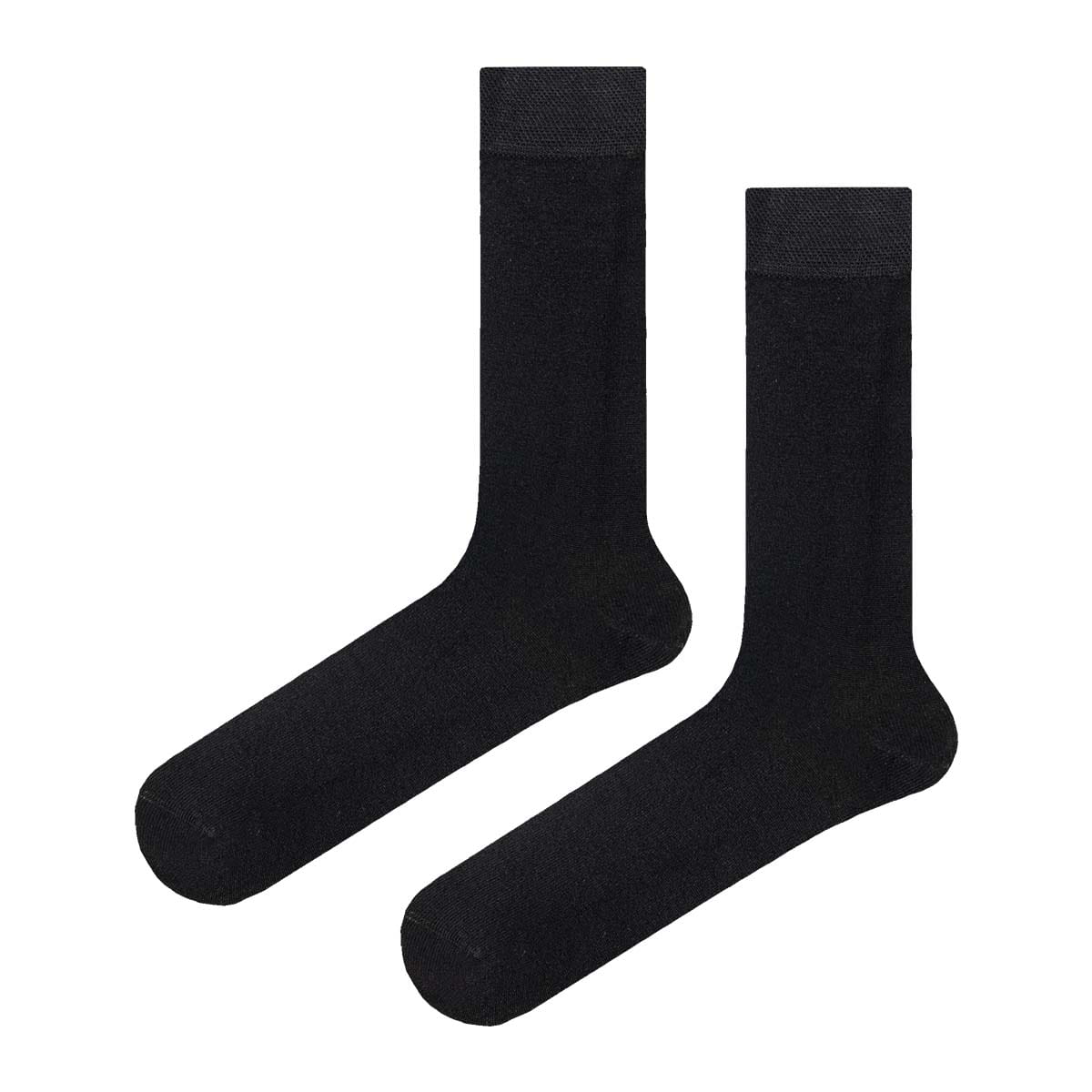 Skarpety garniturowe bawełniane czarne gładkie EM - EM Men's Accessories