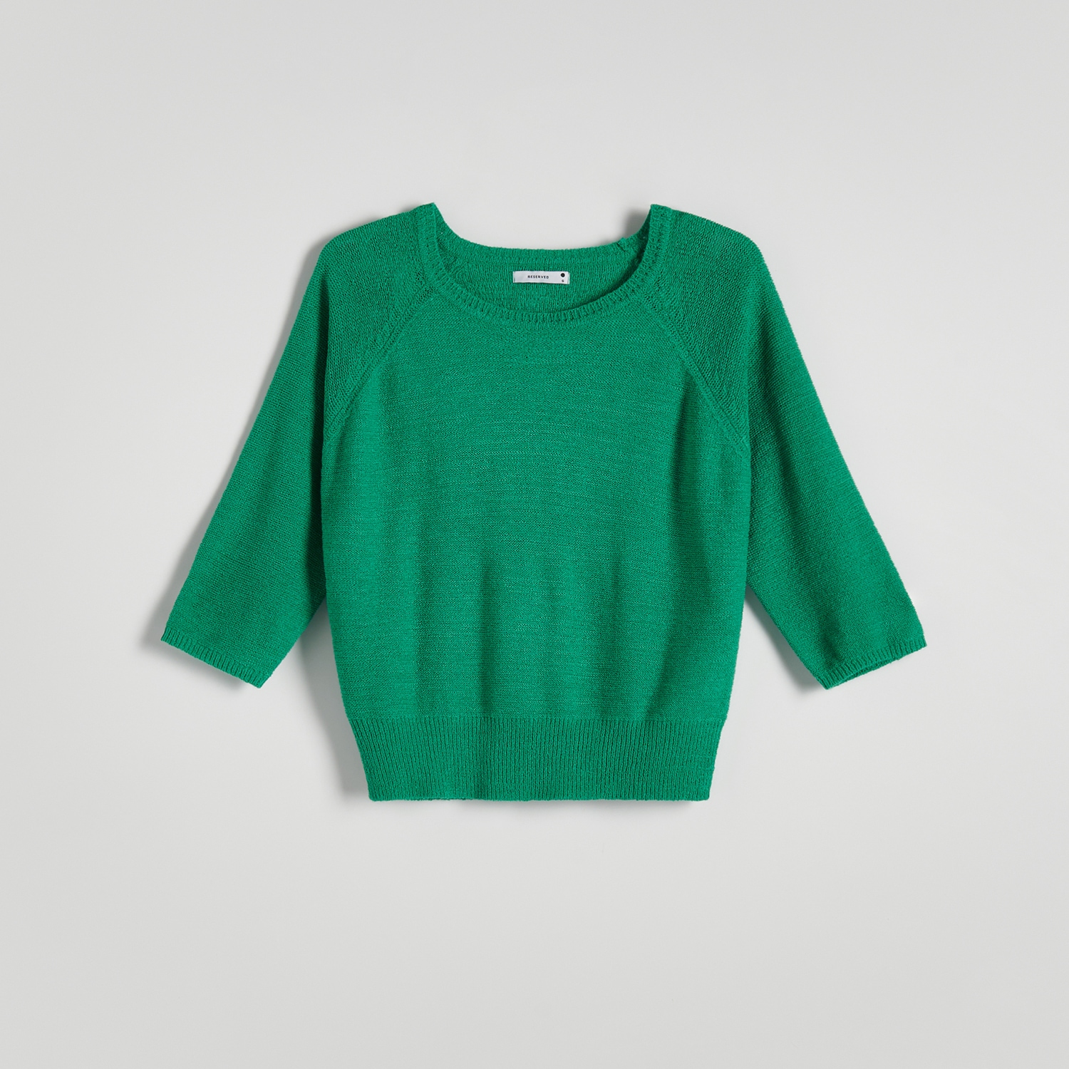Reserved - Gładki sweter - Zielony