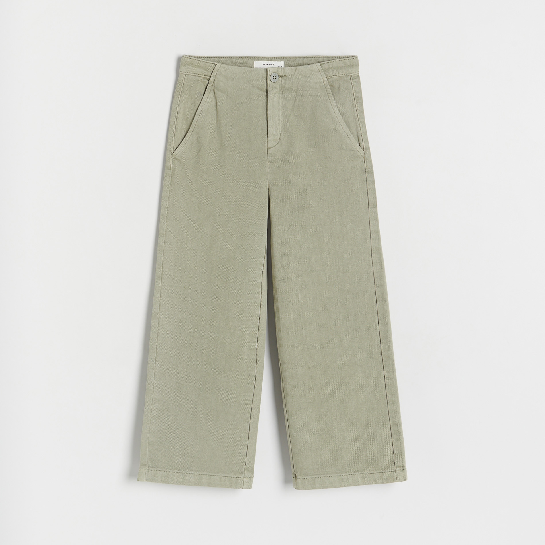 Reserved - Bawełniane spodnie - Zielony